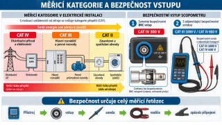 Měřicí kategorie a&nbsp;vstupy Fluke 190